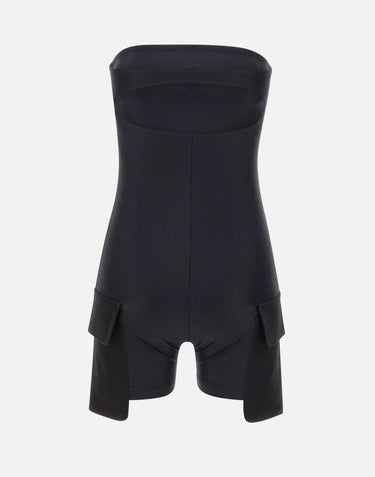 "Tech Jersey Cargo Bodysuit" 126JCB050PA0043 BLACK COURREGES 