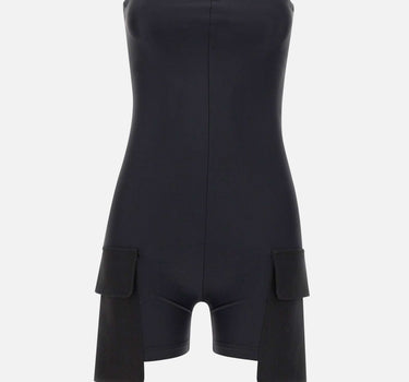 "Tech Jersey Cargo Bodysuit" 126JCB050PA0043 BLACK COURREGES 