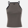 "Contrast Tank Top" 126JDE149JS0203 CARBLACK COURREGES 