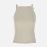 "Contrast Tank Top" 126JDE149JS0203 HERWHITE COURREGES 