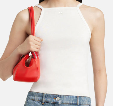 "Contrast Tank Top" 126JDE149JS0203 HERWHITE COURREGES 