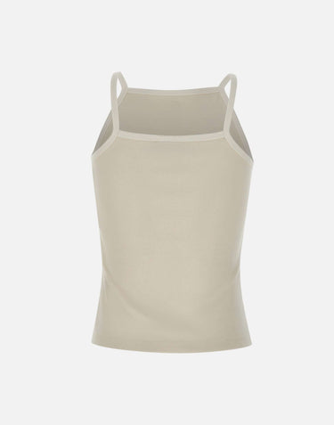 "Contrast Tank Top" 126JDE149JS0203 HERWHITE COURREGES 