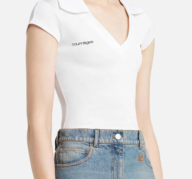 Polo "Sports Cropped" 126JPO057JS0195 HERWHITE COURREGES 