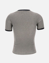 T-shirt con logo a contrasto 126JTS017JS0223 HOUND COURREGES 