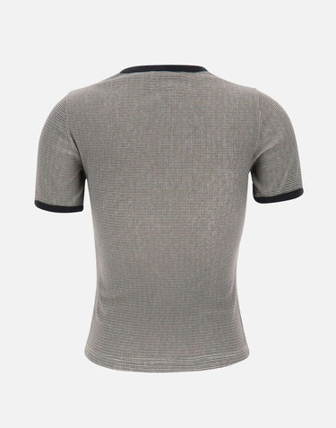 T-shirt con logo a contrasto 126JTS017JS0223 HOUND COURREGES 