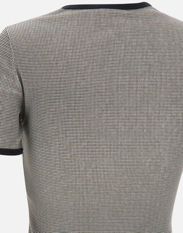 T-shirt con logo a contrasto 126JTS017JS0223 HOUND COURREGES 