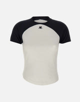 T-Shirt "Circle Contrast" 325JTS214JS0203 WHTBLK COURREGES 