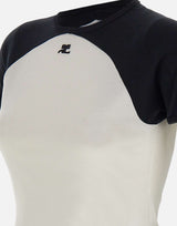 T-Shirt "Circle Contrast" 325JTS214JS0203 WHTBLK COURREGES 