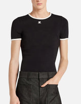 T-shirt "Signature Contrast" VESJTS020JS0070 BLKHERWHT COURREGES 
