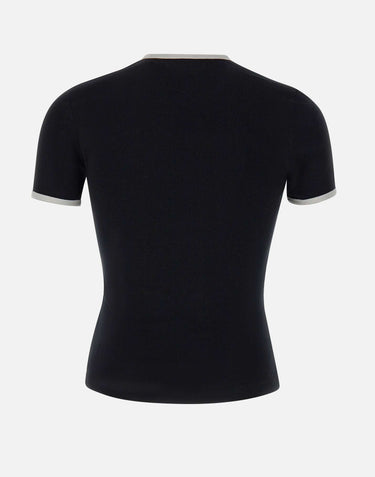 T-shirt "Signature Contrast" VESJTS020JS0070 BLKHERWHT COURREGES 