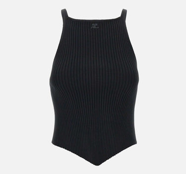 "Signature point rib knit" VESMTO042FI0001 BLACK COURREGES 