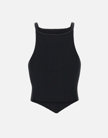 "Signature point rib knit" VESMTO042FI0001 BLACK COURREGES 