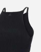 "Signature point rib knit" VESMTO042FI0001 BLACK COURREGES 