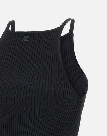"Signature point rib knit" VESMTO042FI0001 BLACK COURREGES 
