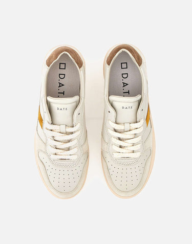 D.A.T.E. Sneakers "Court 2.0 Vintage" WHITE Uomo 