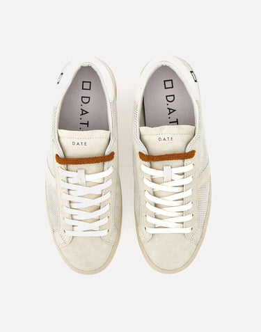 D.A.T.E. Sneakers "Hill Low Perforated" WHITE Uomo 