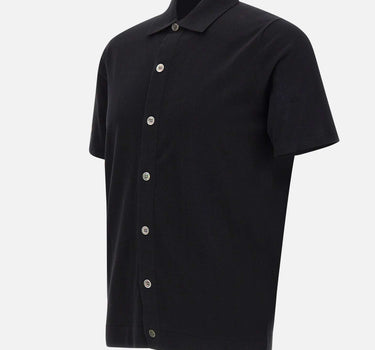 DELLA CIANA CASHMERE Camicia in maglia di cotone superior BLACK Uomo 