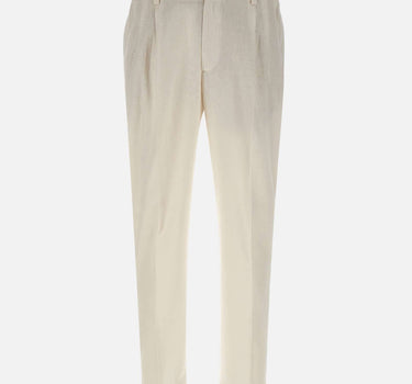 Pantaloni in misto lino e cotone DVR57CLI1002 0106 DEVORE 
