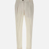 Pantaloni in misto lino e cotone DVR57CLI1002 0106 DEVORE 