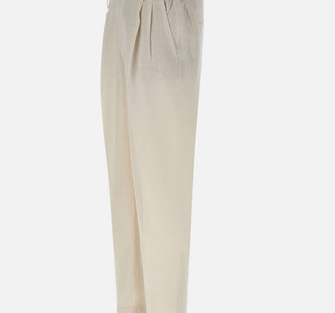 Pantaloni in misto lino e cotone DVR57CLI1002 0106 DEVORE 