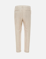 Pantaloni in misto lino e cotone DVR57CLI1002 0518 DEVORE 