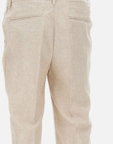 Pantaloni in misto lino e cotone DVR57CLI1002 0518 DEVORE 