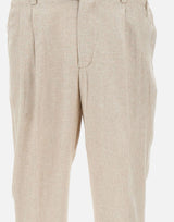 Pantaloni in misto lino e cotone DVR57CLI1002 0518 DEVORE 