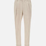 Pantaloni in misto lino e cotone DVR57CLI1002 0518 DEVORE 