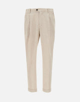 Pantaloni in misto lino e cotone DVR57CLI1002 0518 DEVORE 