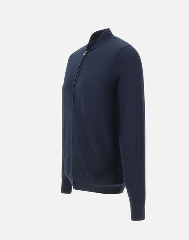 DIKTAT Cardigan in cotone full zip BLUE Uomo 