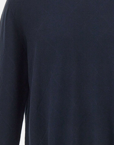 DIKTAT Maglia in cotone con lavorazione a rombi BLUE Uomo 