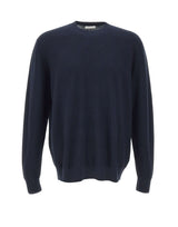 DIKTAT Maglia in cotone con lavorazione a rombi BLUE Uomo 