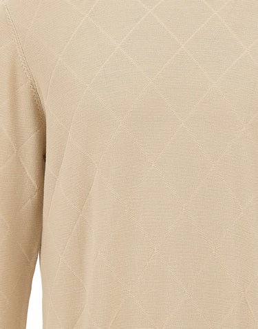 Maglia in cotone con lavorazione a rombi DK17016 SABBIA DIKTAT 