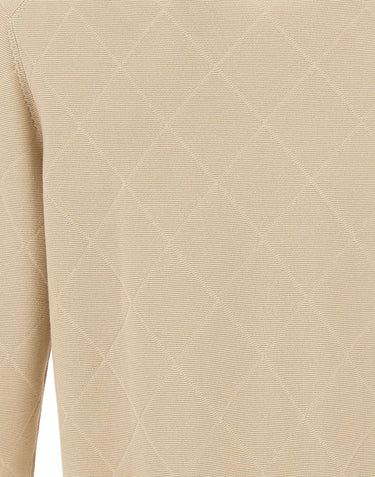 Maglia in cotone con lavorazione a rombi DK17016 SABBIA DIKTAT 