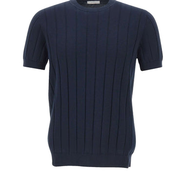 DIKTAT Maglia in cotone a coste larghe BLUE Uomo 