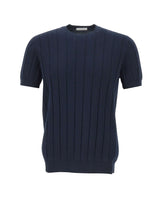 DIKTAT Maglia in cotone a coste larghe BLUE Uomo 