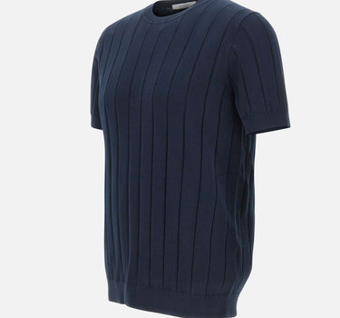 DIKTAT Maglia in cotone a coste larghe BLUE Uomo 