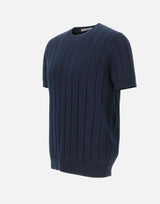 DIKTAT Maglia in cotone a coste larghe BLUE Uomo 