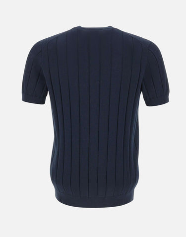 DIKTAT Maglia in cotone a coste larghe BLUE Uomo 