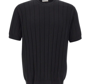 Maglia in cotone a coste larghe DK17026 NERO DIKTAT 
