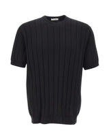 Maglia in cotone a coste larghe DK17026 NERO DIKTAT 