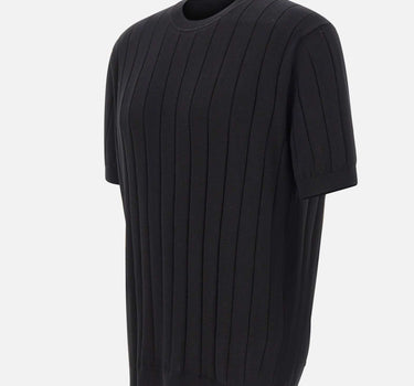 Maglia in cotone a coste larghe DK17026 NERO DIKTAT 