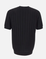 Maglia in cotone a coste larghe DK17026 NERO DIKTAT 