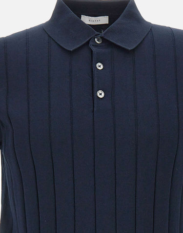 Polo in cotone a coste larghe DK17027 BLUNOTTE DIKTAT 