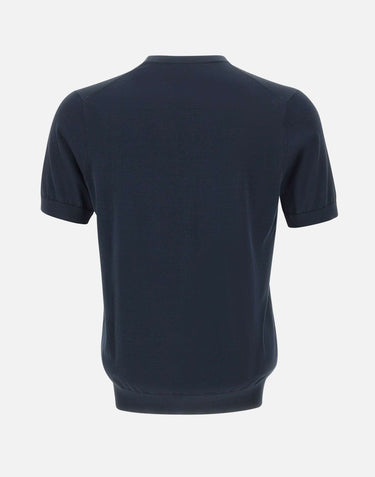 DIKTAT Maglia in cotone a maniche corte BLUE Uomo 