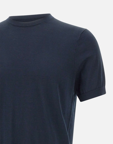 DIKTAT Maglia in cotone a maniche corte BLUE Uomo 