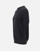 DIKTAT Maglia in cotone a maniche corte BLACK Uomo 