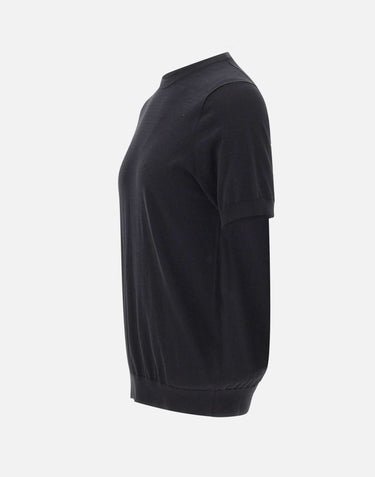DIKTAT Maglia in cotone a maniche corte BLACK Uomo 