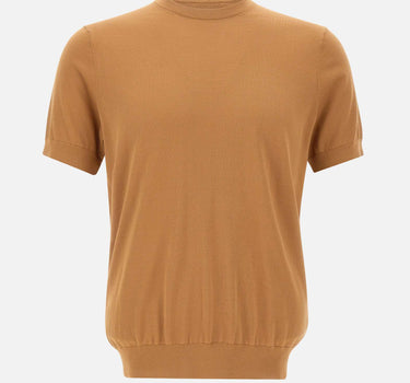 DIKTAT Maglia in cotone a maniche corte BROWN Uomo 
