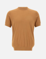 DIKTAT Maglia in cotone a maniche corte BROWN Uomo 